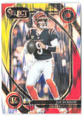 Joe Burrow Panini Select - Red & Yellow Prizm Shock 230 2024 Cincinnati Bengals