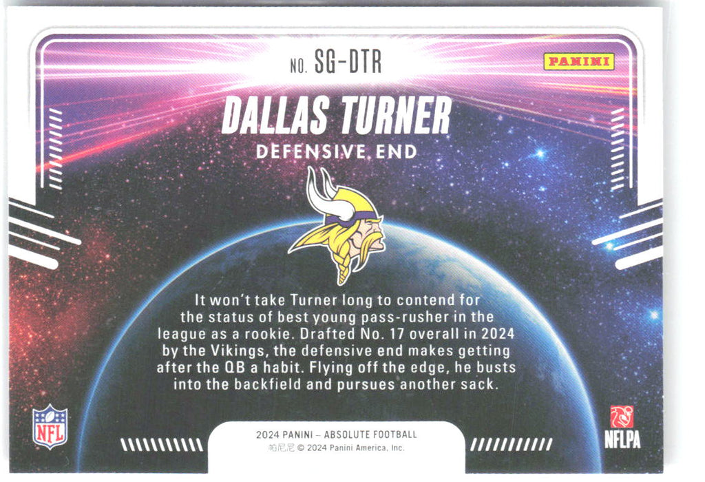 Dallas Turner Panini Absolute - Star Gazing SG-DTR 2024 Minnesota Vikings