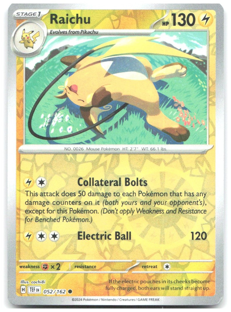 Raichu Reverse Holo Common SV05 Temporal Forces 052/162 NM cochi8i