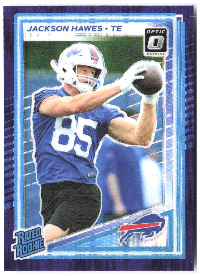 Jackson Hawes Donruss Optic - Purple Shock 224 2025 Buffalo Bills