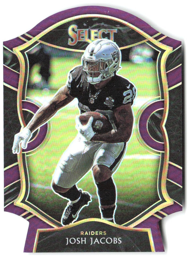 Josh Jacobs Panini Select - Purple Prizm Die Cut 33 2020 Las Vegas Raiders