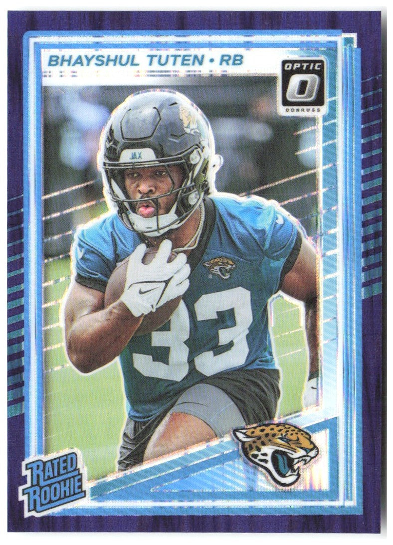Bhayshul Tuten Donruss Optic - Purple Shock 272 2025 Jacksonville Jaguars