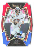 Tom Brady Panini Select Red and Blue Prizm Die Cut 101 2021 Tampa Bay Buccaneers