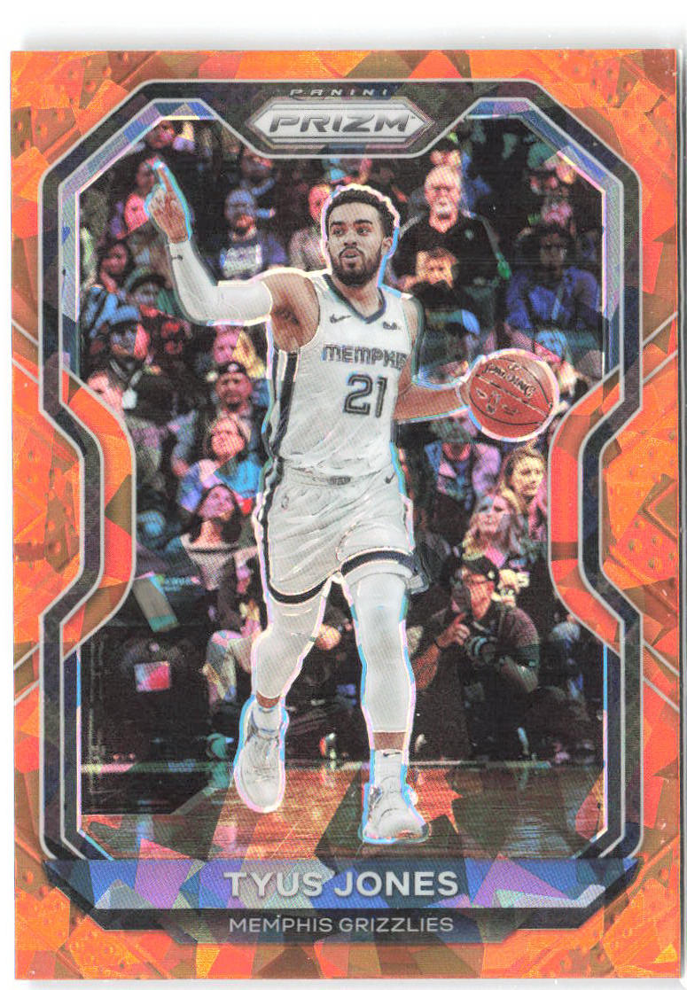Tyus Jones Panini Prizm - Orange Ice Prizms 21 2020-21 Memphis Grizzlies