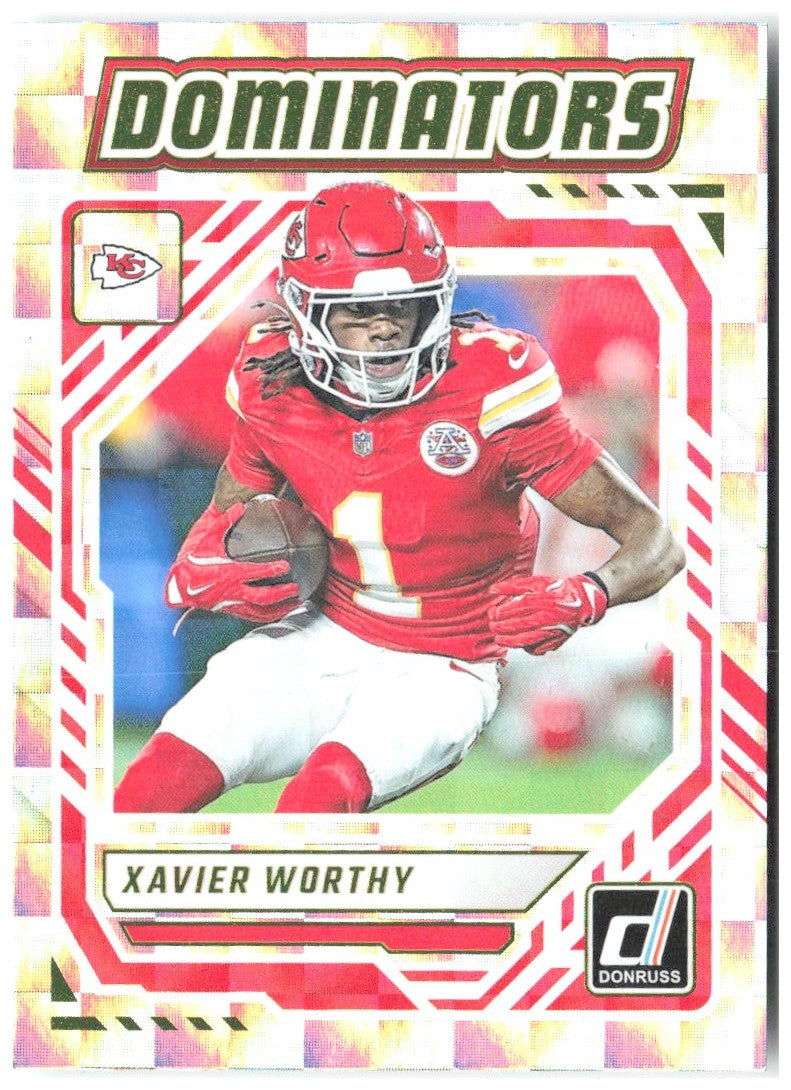 Xavier Worthy Donruss - Dominators DOM-XWY 2025 Kansas City Chiefs