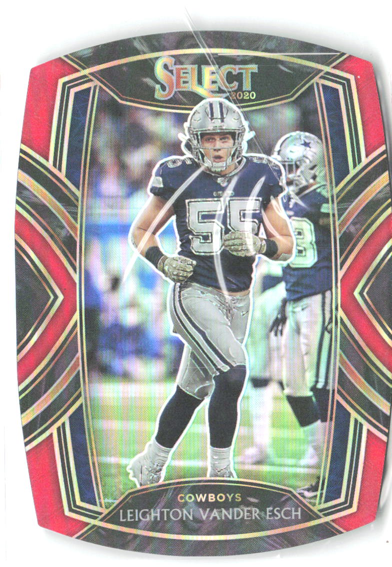 Leighton Vander Esch Panini Select - Red Prizm Die Cut 232 2020 Dallas Cowboys