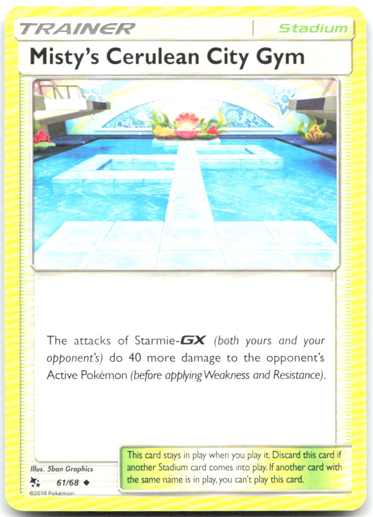 Misty's Cerulean City Gym Uncommon Hidden Fates 61/68 NM 5ban Graphics