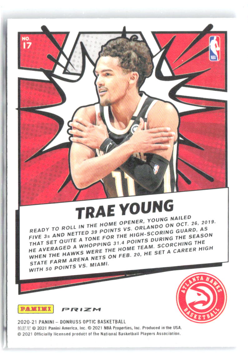 Trae Young Donruss Optic - My House Purple 17 2020-21 Atlanta Hawks