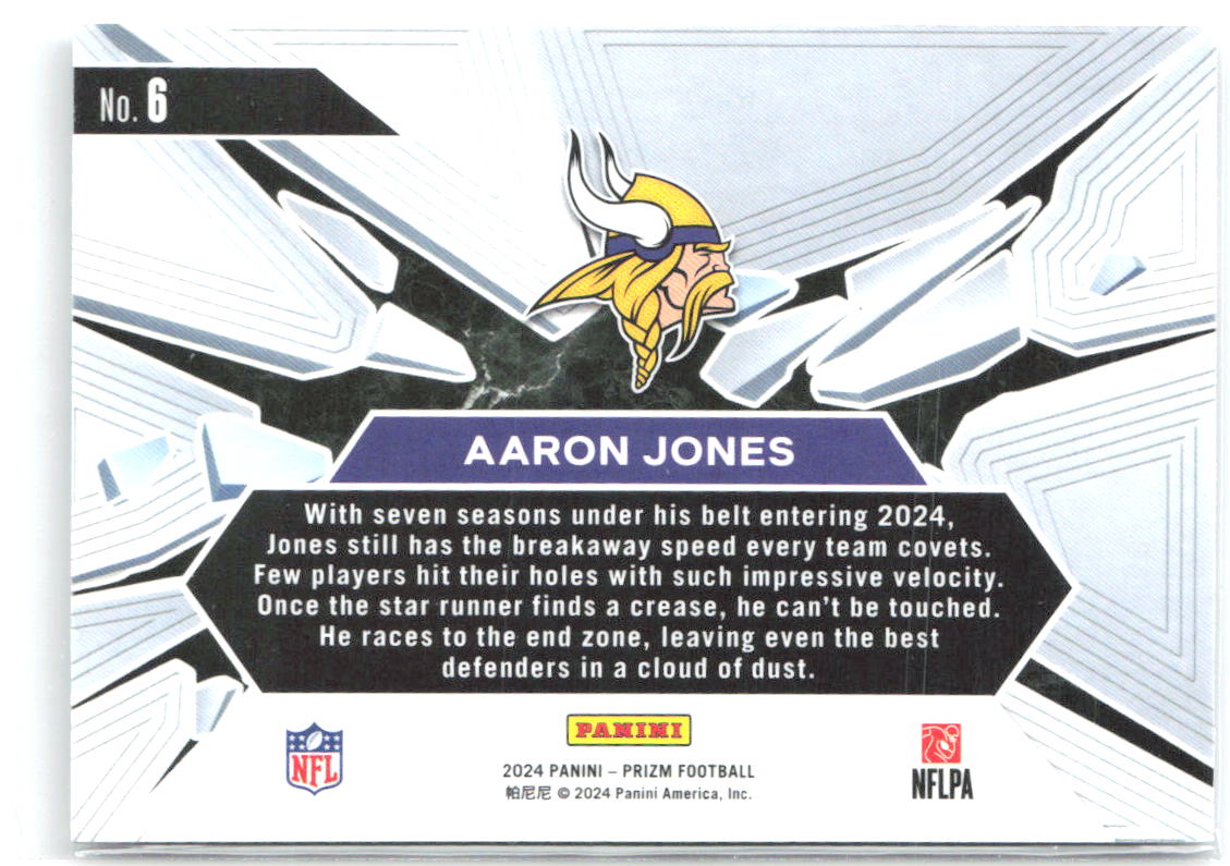 Aaron Jones Panini Prizm - Prizm Break 6 2024 Minnesota Vikings