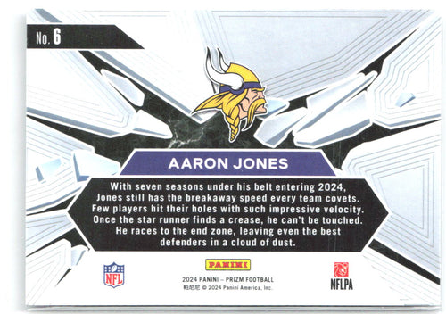 Aaron Jones Panini Prizm - Prizm Break 6 2024 Minnesota Vikings