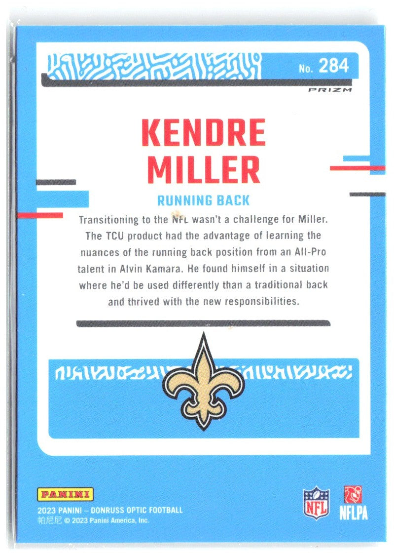 Kendre Miller Donruss Optic - Holo 284 2023 New Orleans Saints