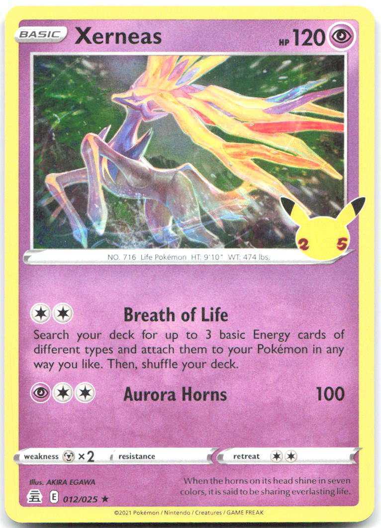 Xerneas Holo Rare Celebrations 012/025 NM AKIRA EGAWA