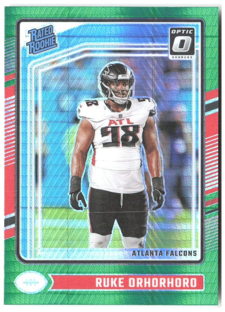Ruke Orhorhoro Donruss Optic - Green Hyper 287 2024 Atlanta Falcons