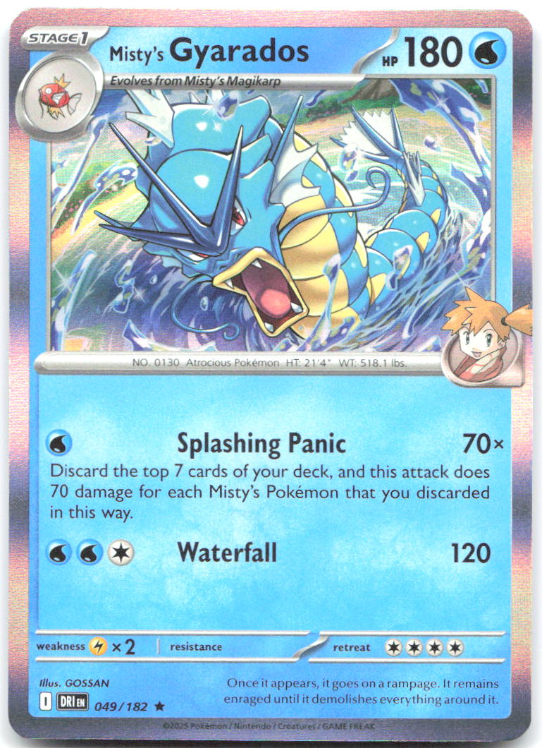 Misty's Gyarados Holo Rare SV10 Destined Rivals 049/182 NM En Morikura
