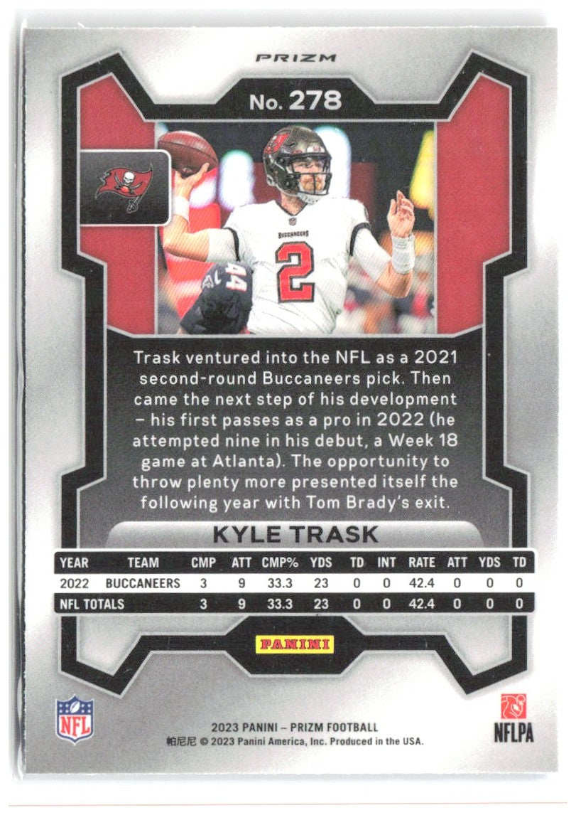 Kyle Trask Panini Prizm - Red White and Blue 278 2023 Tampa Bay Buccaneers