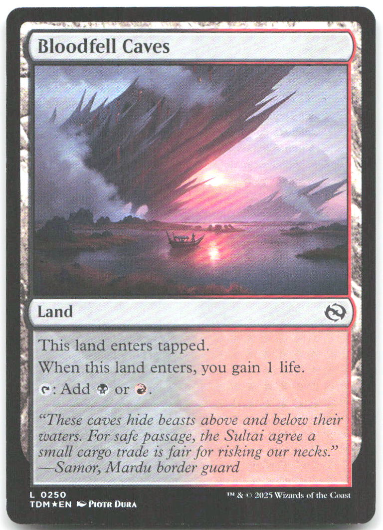 Bloodfell Caves Foil L Tarkir Dragonstorm 250 NM Piotr Dura