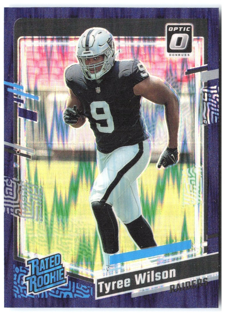 Tyree Wilson Donruss Optic - Purple Shock 262 2023 Las Vegas Raiders