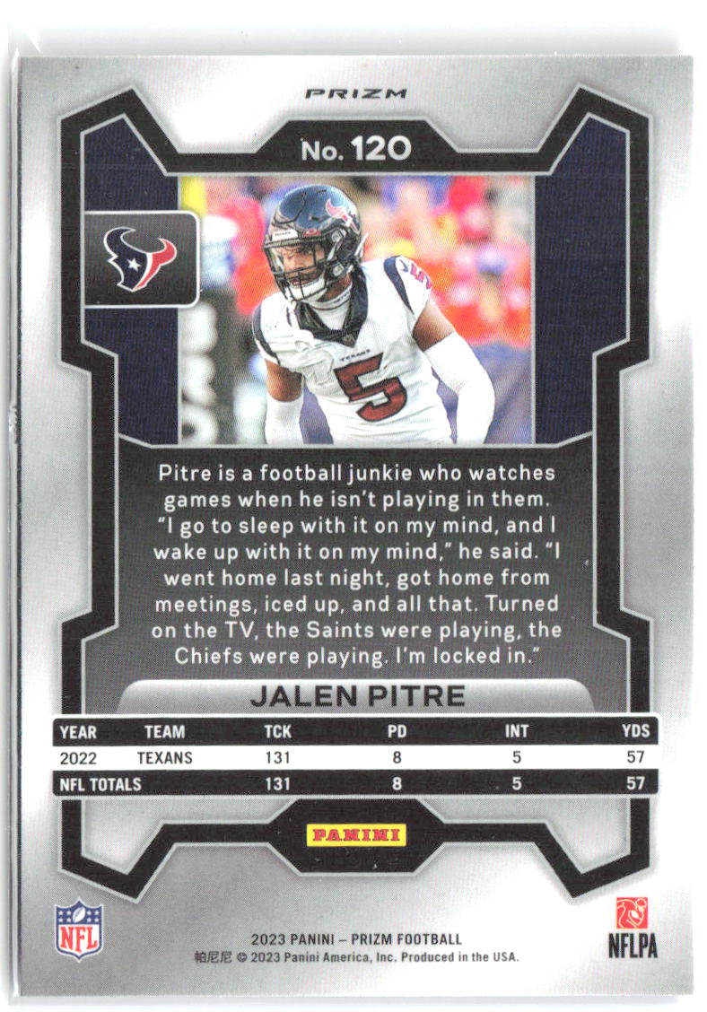 Jalen Pitre Panini Prizm - Red White and Blue 120 2023 Houston Texans