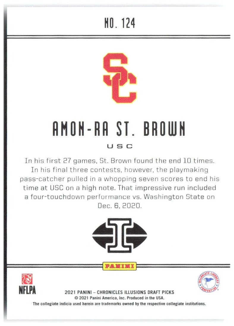 Amon-Ra St. Brown Panini Chronicles Draft Picks 124 2021 USC Trojans