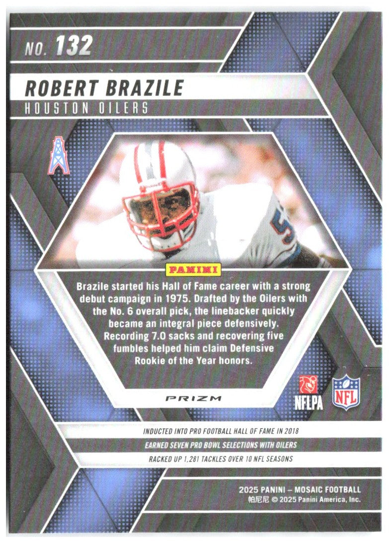 Robert Brazile Panini Mosaic - Mosaic 132 2025 Houston Oilers