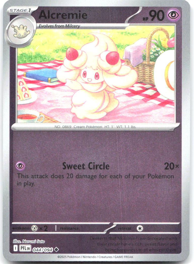 Alcremie Reverse Holo Uncommon ME02 Phantasmal Flames 044/094 NM Narumi Sato