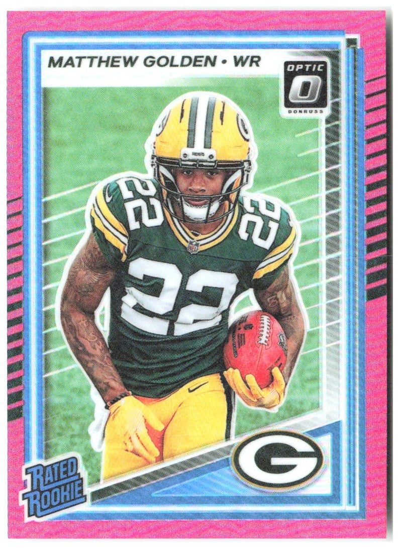 Matthew Golden Donruss Optic - Pink 205 2025 Green Bay Packers