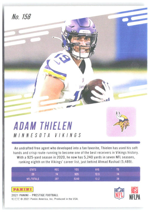 Adam Thielen Panini Prestige - Xtra Points Hyper 158 2021 Minnesota Vikings