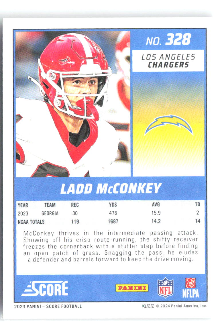 Ladd McConkey Score 328 2024 Los Angeles Chargers RC