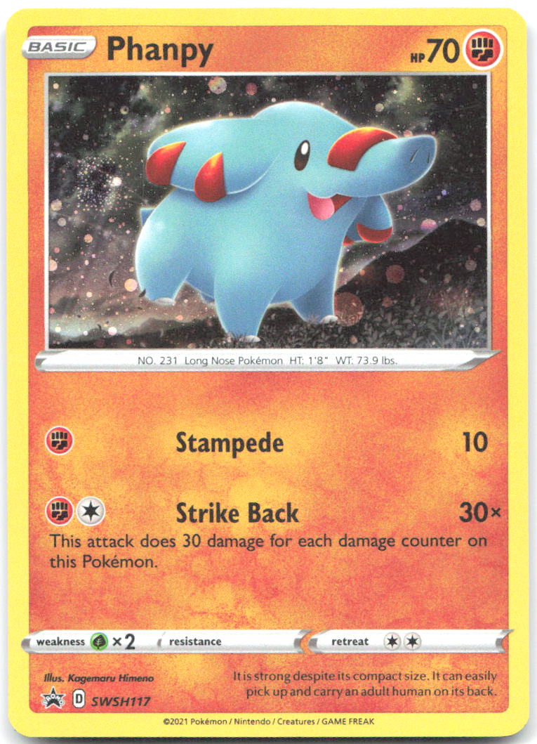 Phanpy Holo Promo SWSH Sword & Shield Promo Cards SWSH117 NM Kagemaru Himeno