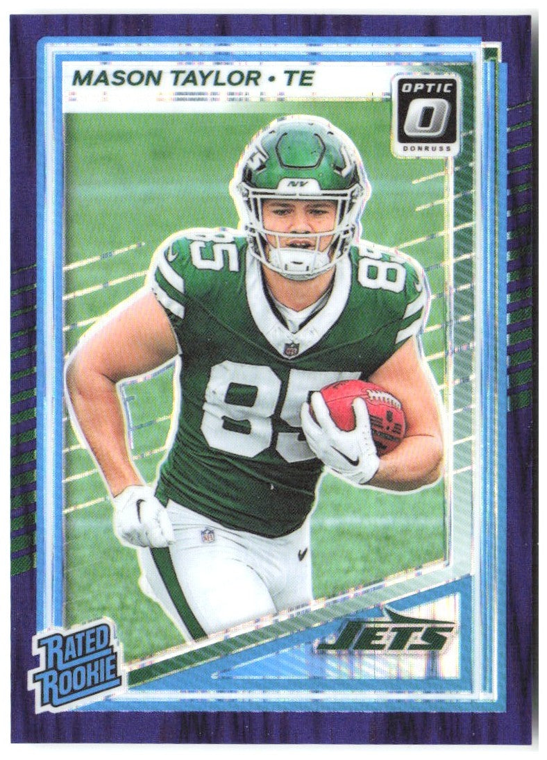 Mason Taylor Donruss Optic - Purple Shock 274 2025 New York Jets
