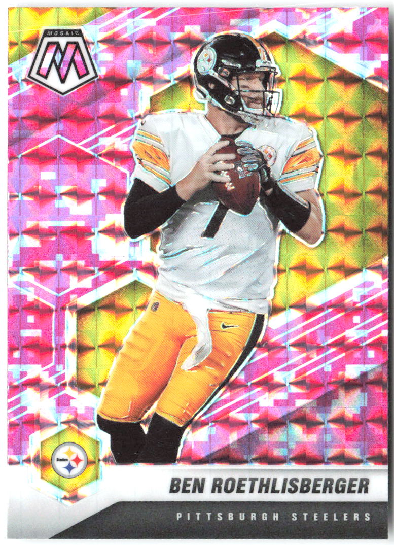 Ben Roethlisberger Panini Mosaic - Prizm Camo Pink 166 2021 Pittsburgh Steelers