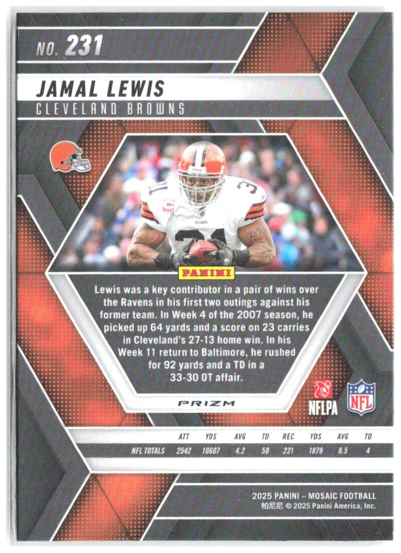 Jamal Lewis Panini Mosaic - Mosaic 231 2025 Cleveland Browns