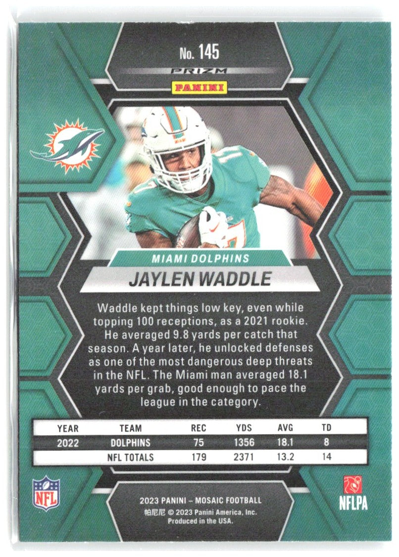 Jaylen Waddle Panini Mosaic - Mosaic 145 2023 Miami Dolphins