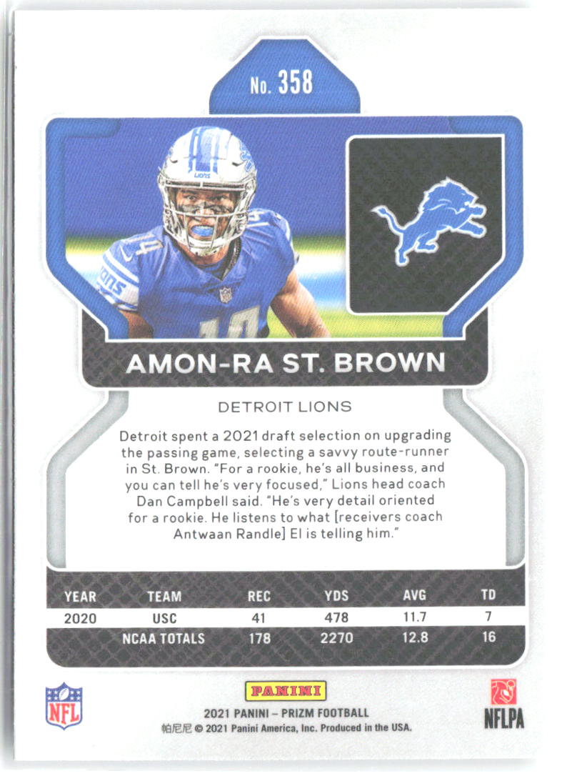 Amon-Ra St. Brown 358 Detroit Lions RC