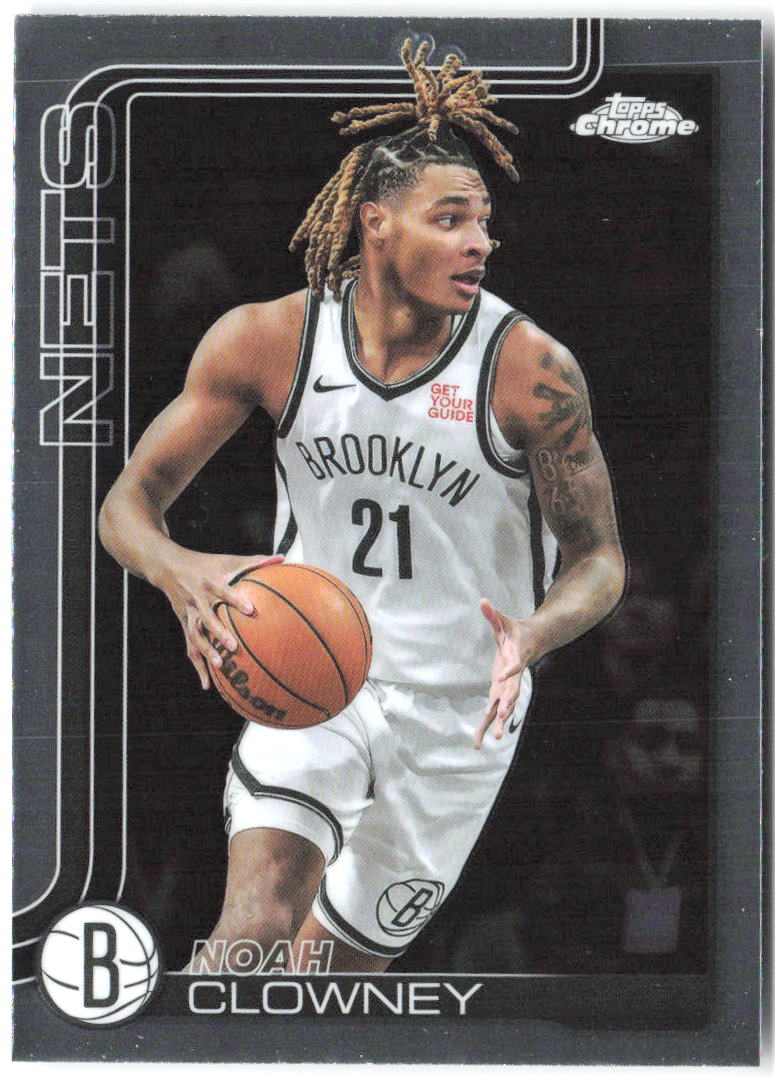 Noah Clowney Topps Chrome 23 2025-26 Brooklyn Nets