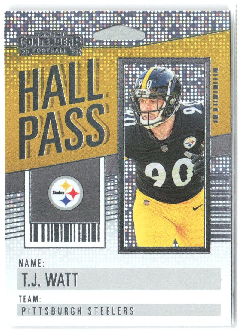 T.J. Watt Panini Contenders - Hall Pass 20 2023 Pittsburgh Steelers