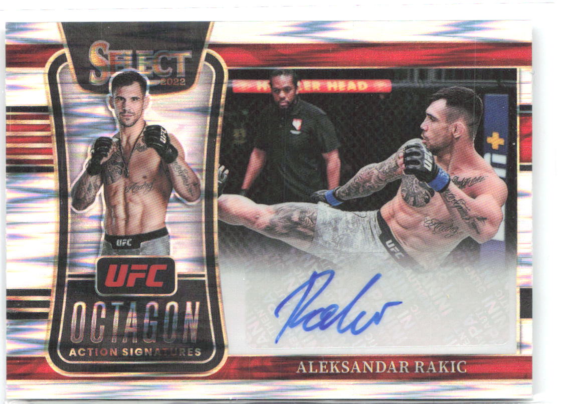 Aleksandar Rakic Select Octagon Action Signatures Flash Prizms OA-ARK 2022 Auto