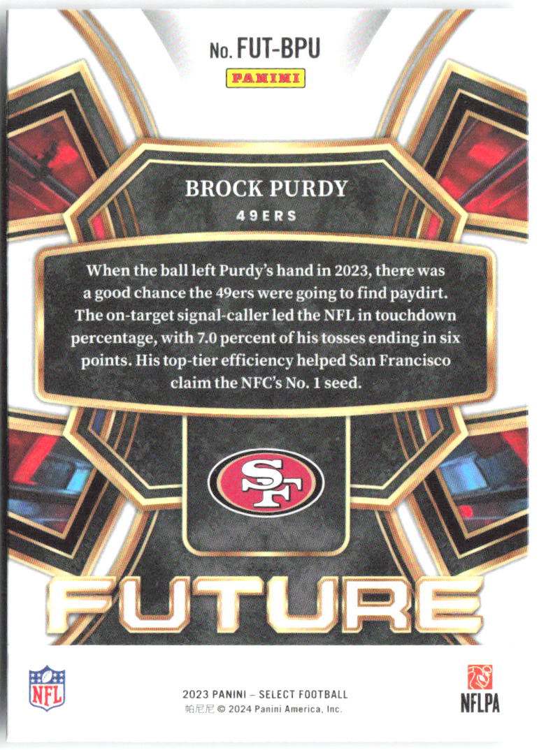 Brock Purdy Panini Select - Future FUT-BPU 2023 San Francisco 49ers