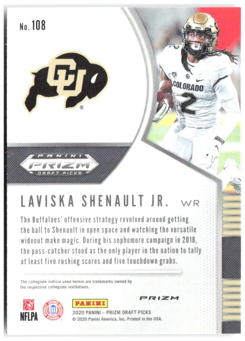 Laviska Shenault Jr. Prizm Draft Picks - Prizms Red 108 2020 Colorado Buffaloes