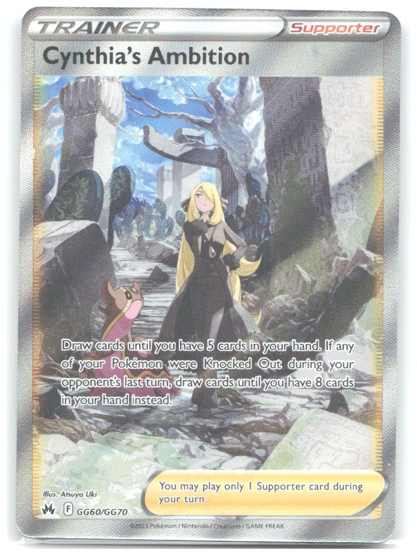 Cynthia's Ambition Ultra Rare SWSH Crown Zenith Galarian Gallery GG60/GG70 NM