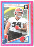 Mason Graham Donruss Optic - Pink 206 2025 Cleveland Browns