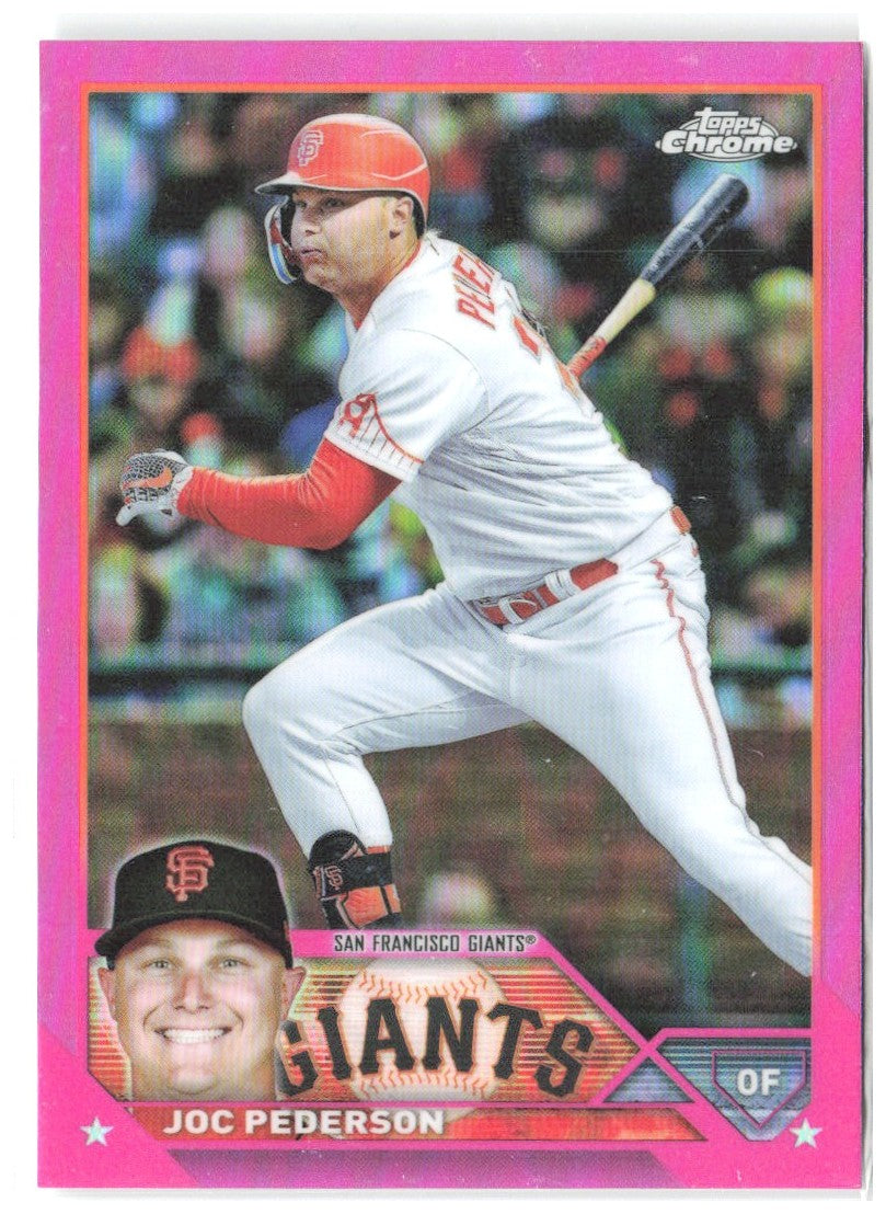 Joc Pederson Topps Chrome - Pink Refractors 31 2023 San Francisco Giants