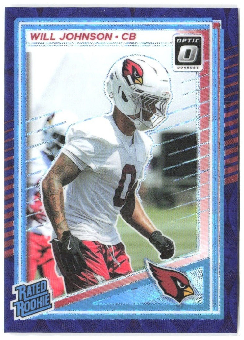 Will Johnson Donruss Optic - Purple Scope 247 2025 Arizona Cardinals