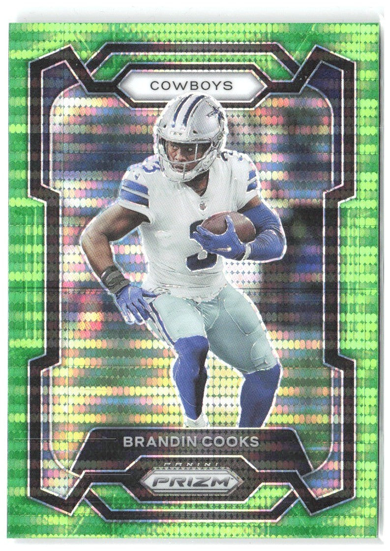 Brandin Cooks Panini Prizm - Neon Green Pulsar 71 2023 Dallas Cowboys