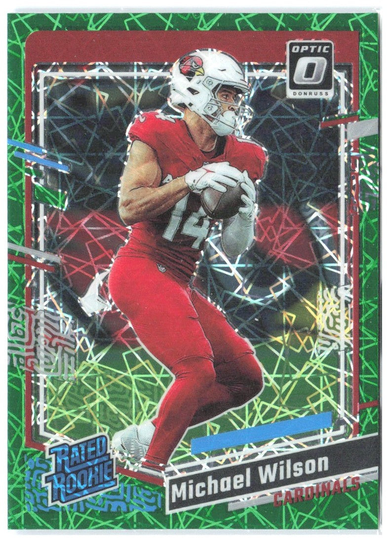 Michael Wilson Donruss Optic - Green Velocity 204 2023 Arizona Cardinals