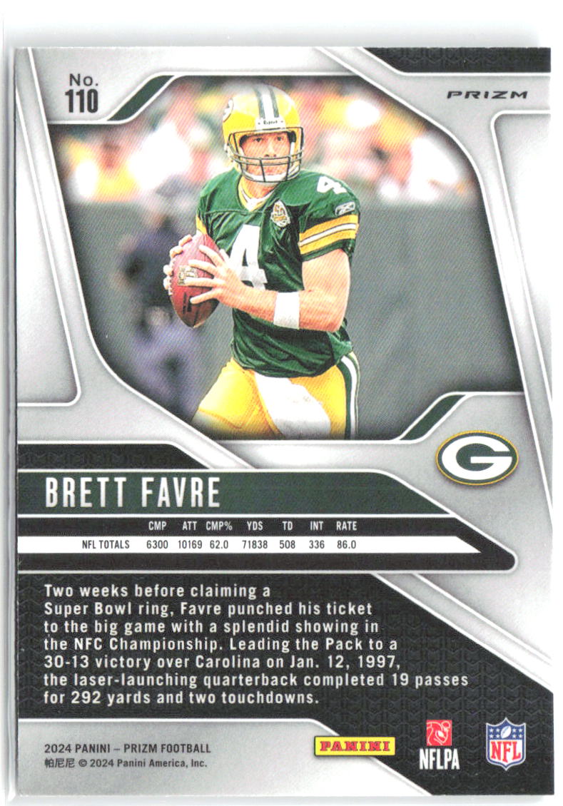 Brett Favre Panini Prizm - Silver 110 2024 Green Bay Packers