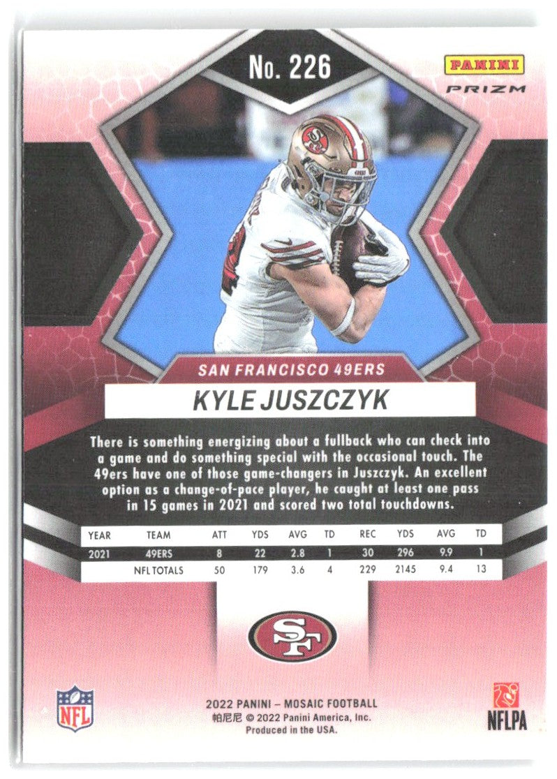 Kyle Juszczyk Panini Mosaic - Mosaic Green 226 2022 San Francisco 49ers