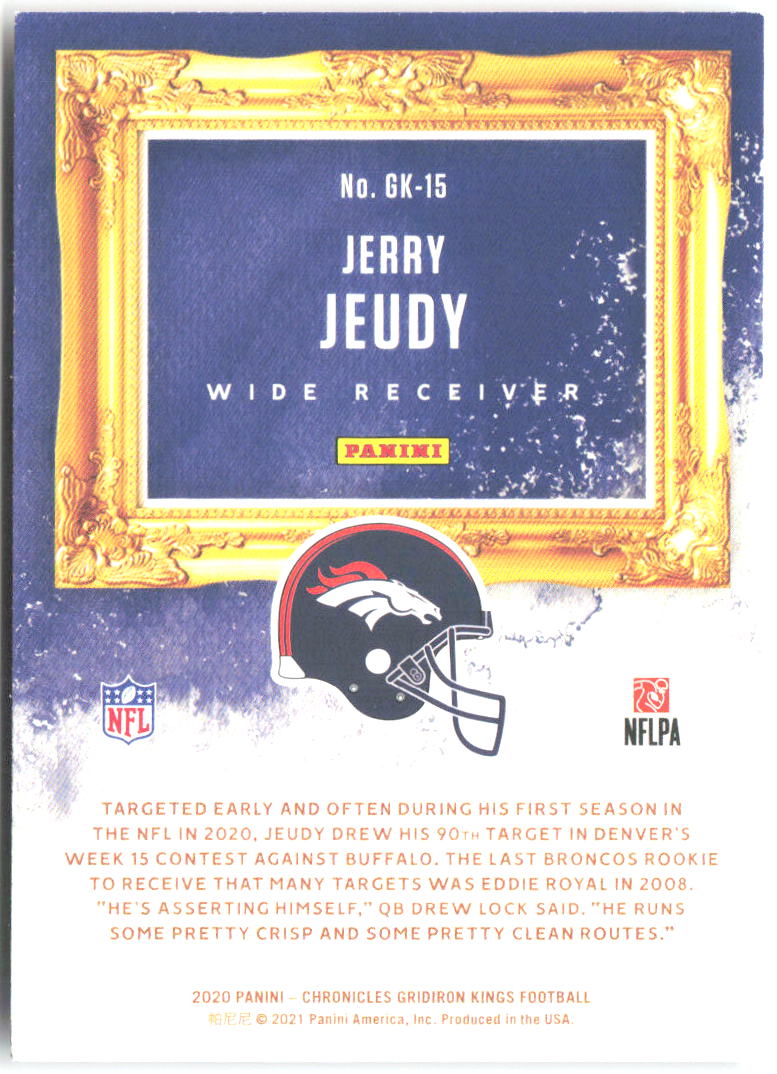 Jerry Jeudy Panini Chronicles - Gridiron Kings GK-15 2020 Denver Broncos