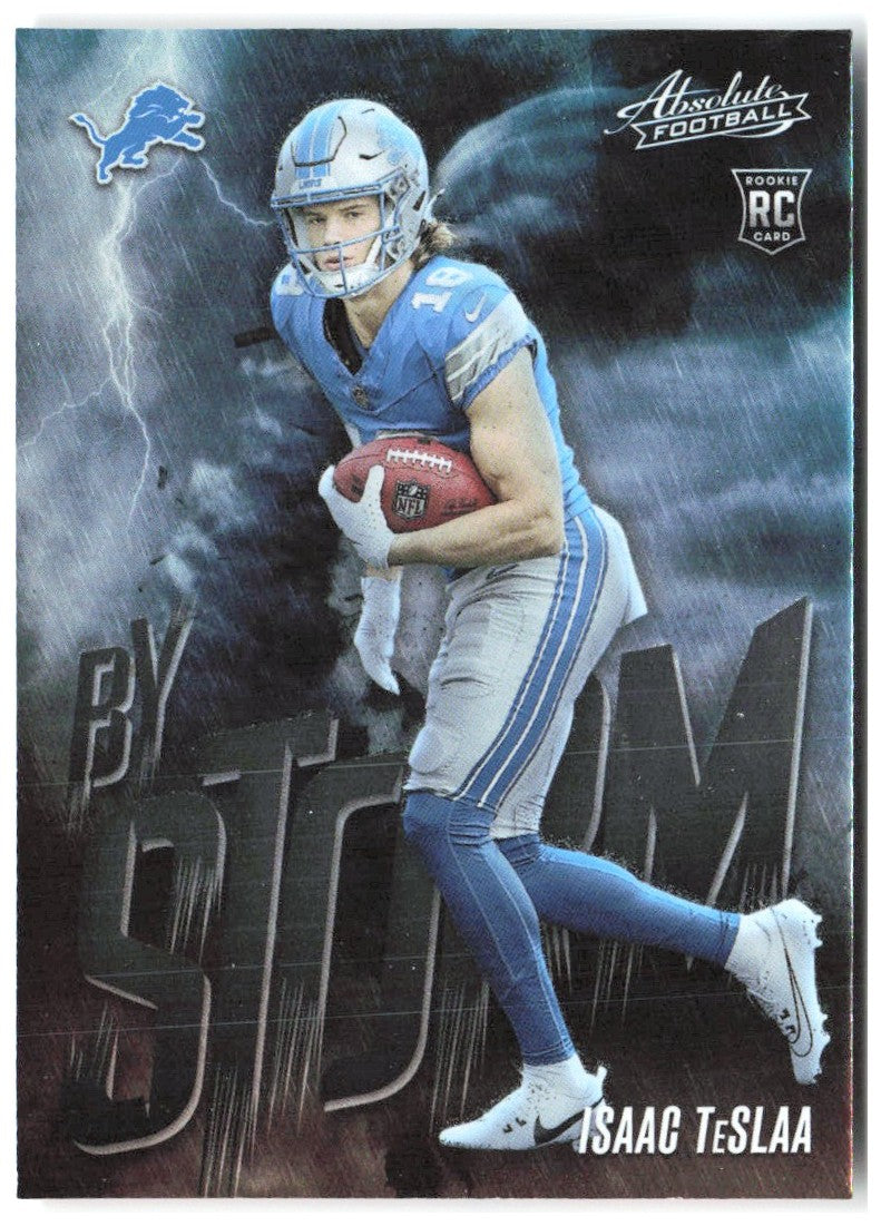 Isaac TeSlaa Panini Absolute - By Storm 5 2025 Detroit Lions