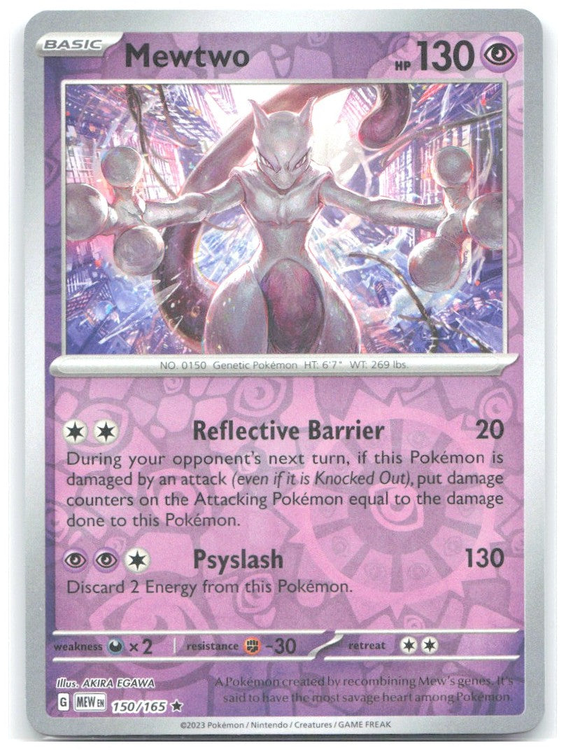 Mewtwo Reverse Holo Rare SV Scarlet & Violet 151 150/165 NM AKIRA EGAWA